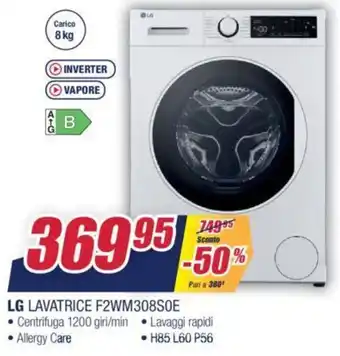 Trony LG Lavatrice F2WM308S0E offerta