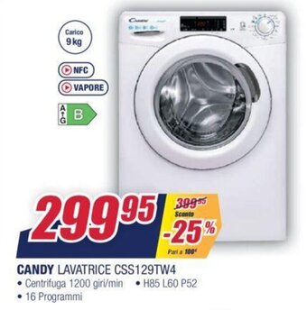 Trony Candy Lavatrice CSS129TW4 offerta