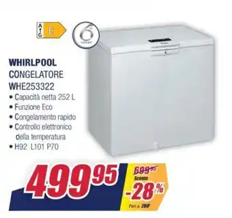 Trony Whirlpool Congelatore WHE253322 offerta