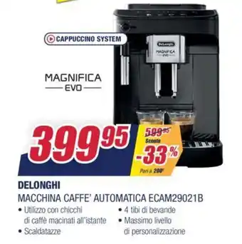 De Longhi Macchina Caffè Automatica ECAM29021B