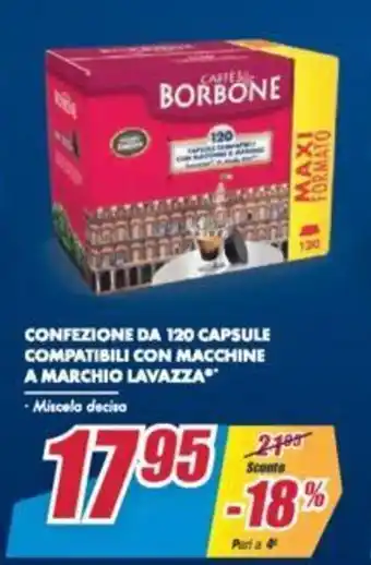Confezione da 120 Capsule Compatibili Con Macchine a Marchio Lavazza