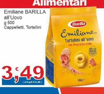 Sidis Barilla Emiliane all'Uovo 500 g Cappelletti, Tortellini offerta