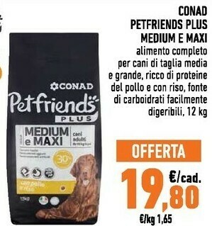 Conad Conad Petfriends Plus Medium E Maxi` offerta