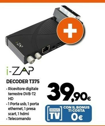Expert I-zap Decoder T375 offerta
