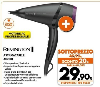 Expert Remington AC7100 2100 W Nero offerta