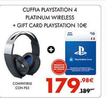 Cuffia Playstation 4 Platinum Wireless