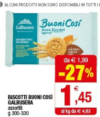 Iperal Galbusera Biscotti Buoni Cosi offerta