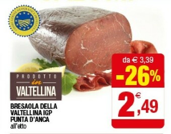 Iperal Bresaola Della Valtellina Igp Punta D'anca offerta