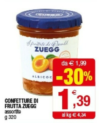 Iperal Zuegg Confettura Di Albicocche 320 G(ml) offerta
