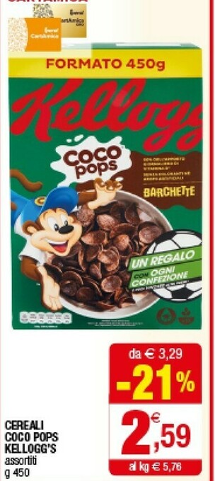 Iperal Kellogg's - Coco Pops 450 G(ml) offerta