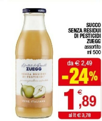 Iperal Zuegg Succo Senza Residui Di Pesticidi offerta