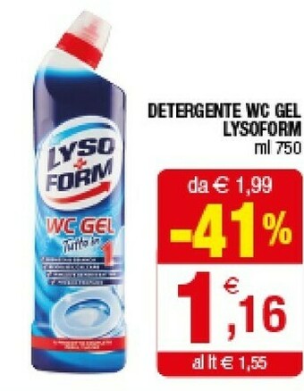 Iperal Lysoform Detergente Wc Gel offerta