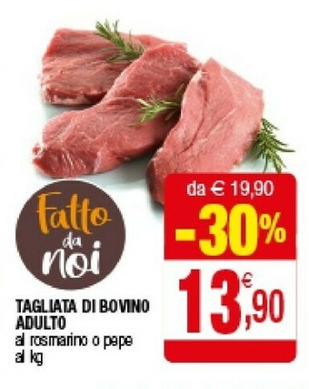 Iperal Tagliata Di Bovino Adulto A Rosmarino O Pepe offerta