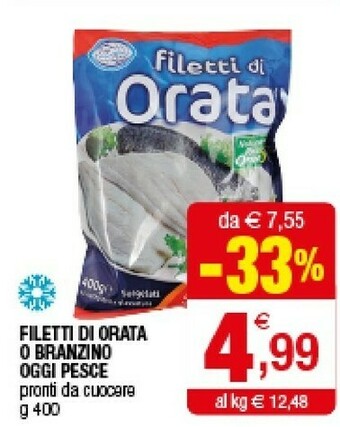 Iperal Oggi pesce Filetti Di Orata O Branzino offerta