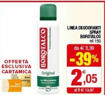 Iperal Borotalco Linea Deodoranti Spray offerta