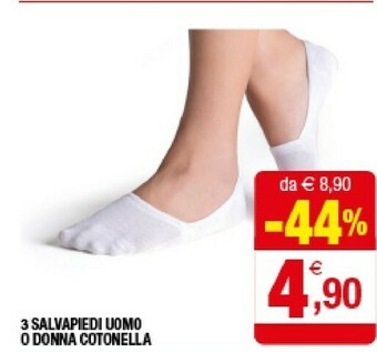 Iperal 3 Salvapiedi Uomo O Donna Cotonella offerta