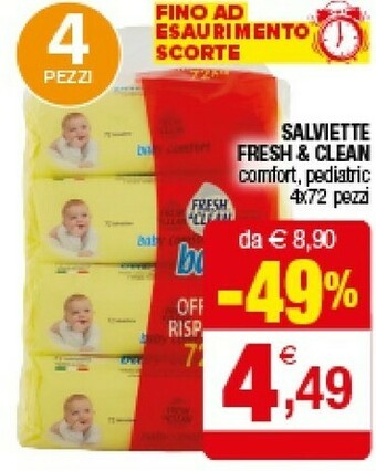 Iperal Fresh & Clean Salviette Comfort offerta