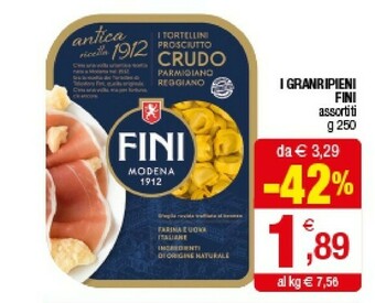 Iperal Fini - I Ravioli Funghi Provolone I Granripieni Di Sapore 250 G(ml) offerta