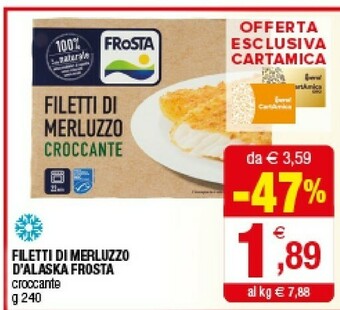Iperal Frosta Filetti Di Merluzzo Alaska offerta