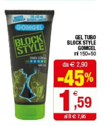 Iperal Gomgel Gel Tubo Block Style offerta