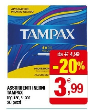 Iperal Tampax Assorbenti Inerni Reguar offerta