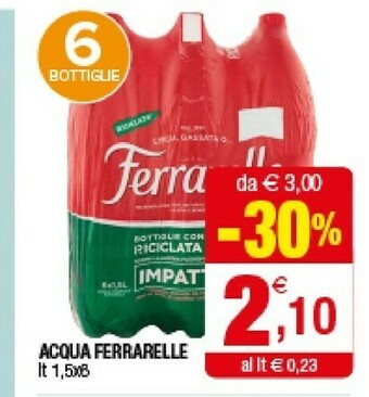 Iperal Ferrarelle Acqua Minerale Effervescente Naturale offerta