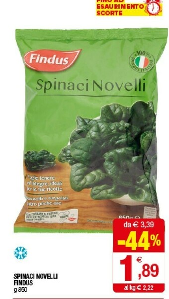 Iperal Findus Spinaci Novelli offerta