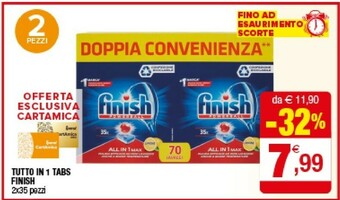 Iperal Finish Tutto In 1 Tabs offerta