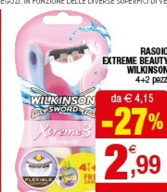 Iperal Wilkinson sword Rasoio Extreme Beauty offerta