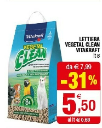 Iperal Vitakraft Lettiera Vegetal Clean offerta