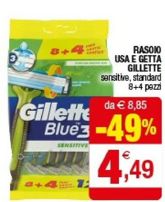 Iperal Gillette Rasoio Usa E Getta Sansitive offerta