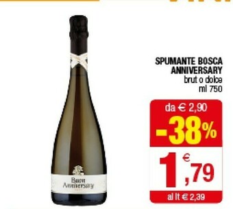 Iperal Bosca anniversary Spumante Brut offerta