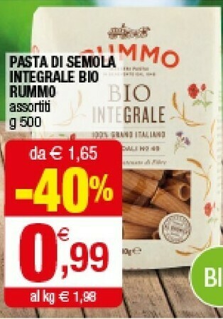 Iperal Rummo Pasta Di Semola Integrale Bio offerta