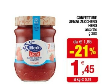 Iperal Hero Confetture Senza Zucc offerta