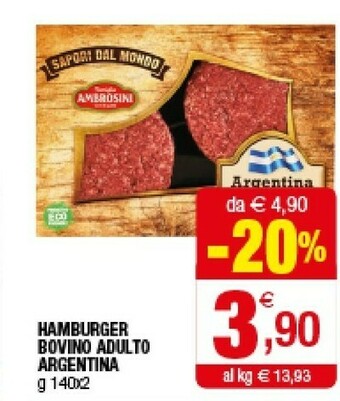 Iperal Hamburger Bovino Adulto Argentina offerta