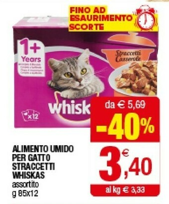 Iperal Whiskas Alimento Umido Per Gatto Straccetti offerta
