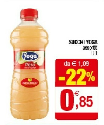Iperal Yoga Yoga - Pera Succo e Polpa 1000 g(ml) offerta