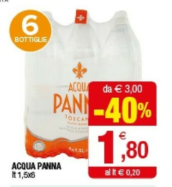 Iperal Acqua panna Acqua Minerale Naturale 1500 G(ml) offerta