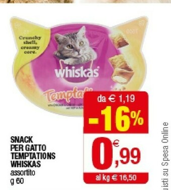 Whiskas Snack Per Gatto Temptations