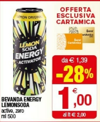 Iperal Lemon soda Bevanda Energy Active offerta