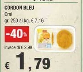 Crai Crai Cordon Bleu offerta