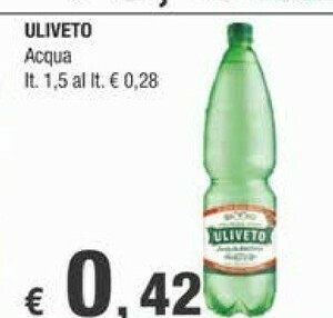 Crai Uliveto Acqua Minerale Naturale 1500 G(ml) offerta