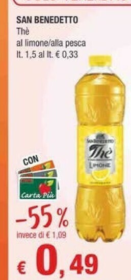 Crai San Benedetto Thè Al Limone 1500 G(ml) offerta