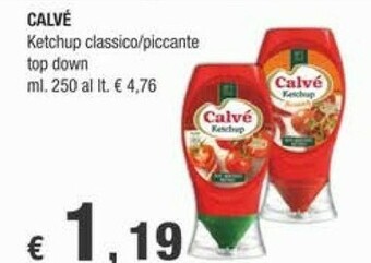 Crai Calvè Ketchup Piccante 250 G(ml) offerta
