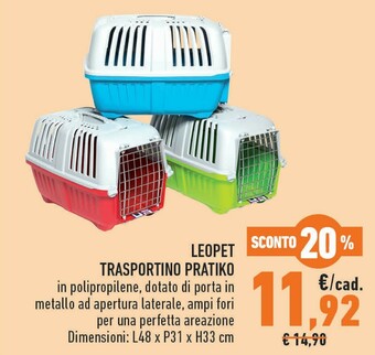 Conad Leopet Trasportino Pratiko offerta