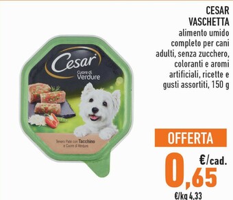 Conad Cesar Vaschetta Alimento Umido Completo Per Cani offerta