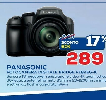 Euronics Panasonic Fotocamera Digitale Bridge Fz82eg-k offerta