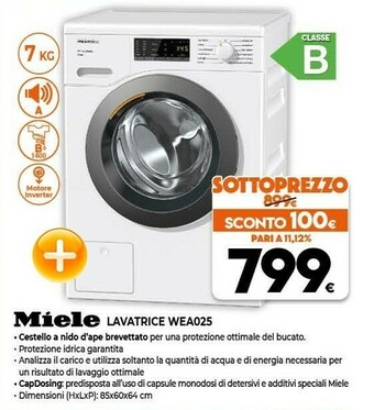 Expert Miele Lavatrice WEA025 offerta