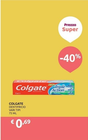 PiùMe Colgate Dentifricio Di Fluoro 75ml offerta