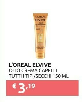 PiùMe L'Oreal L’Oréal Paris Elvive 3600523562824 Crema Per Capelli Donna 150 Ml offerta